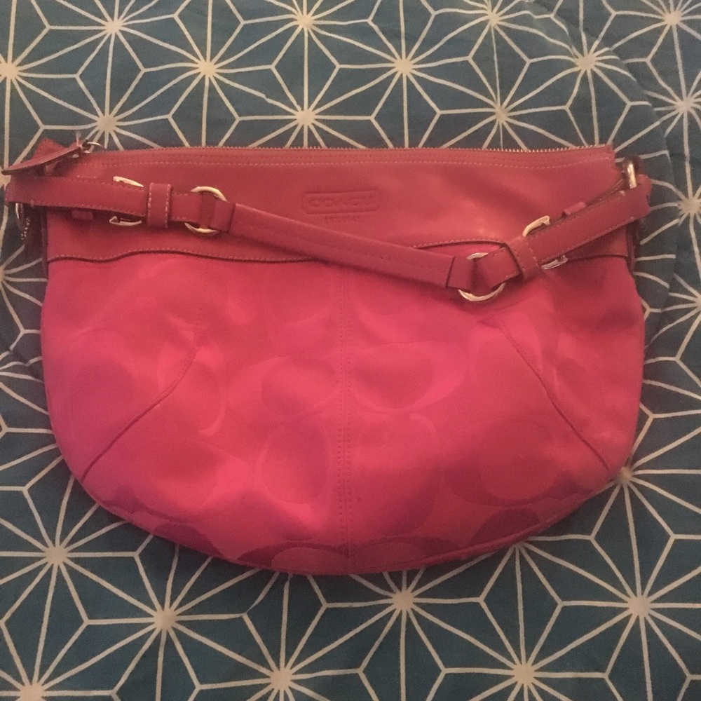 Hot pink Coach bag